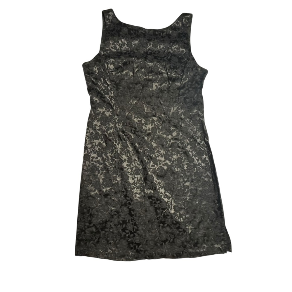 Be Smart Elegant Black Sleeveless mini Dress Y2K jacquard grunge goth floral‎ - Picture 3 of 11